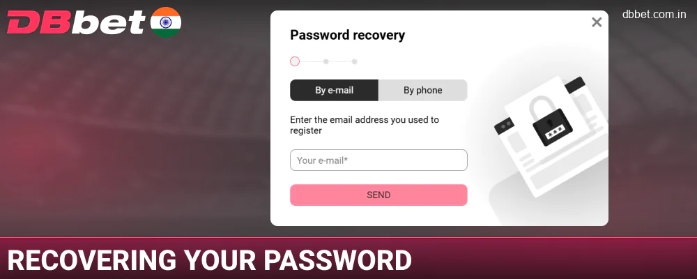 Set a new password on DBbet India