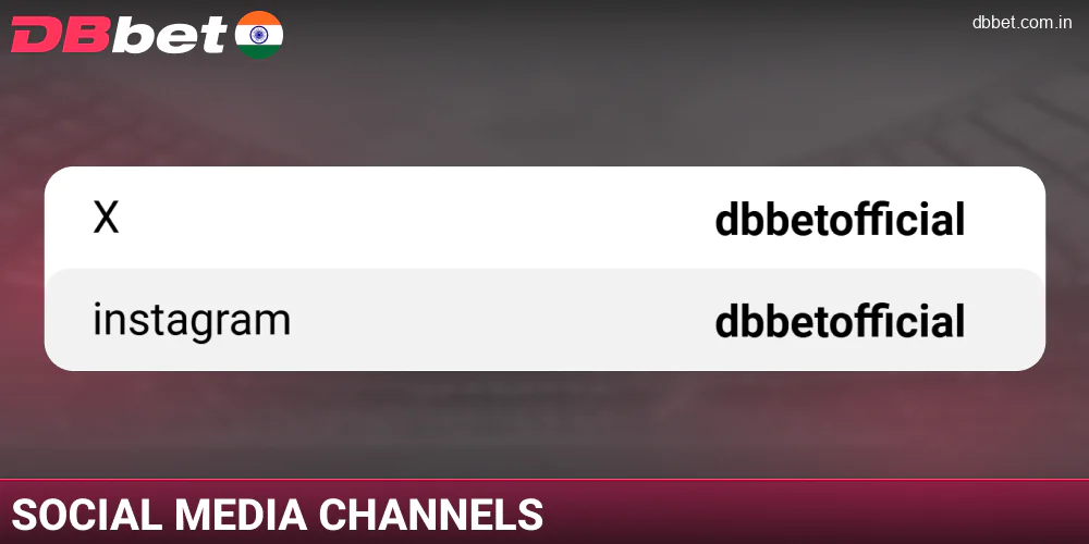 Social media support at DBbet for Indians